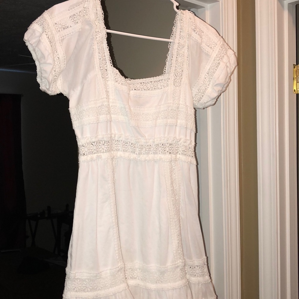 White floral dress